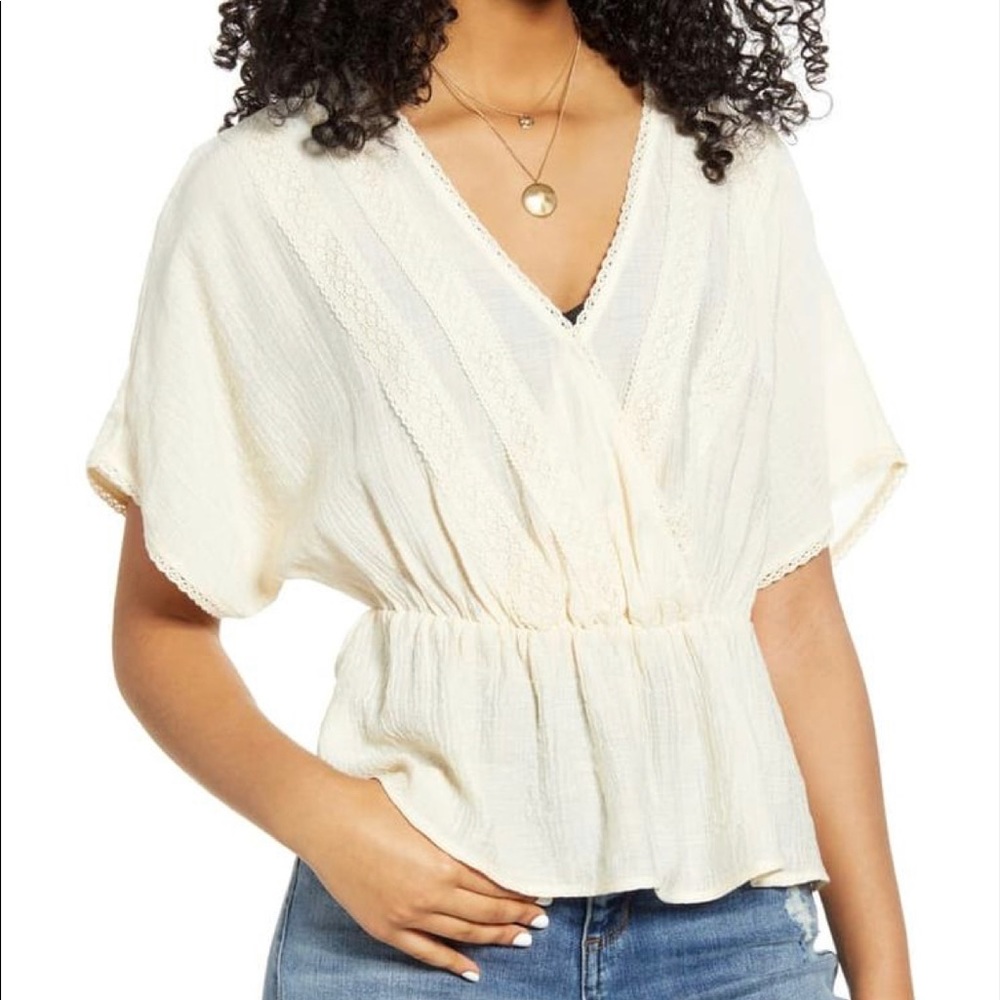 All in Favor Peplum Top/Blouse Size XS NWT Never worn